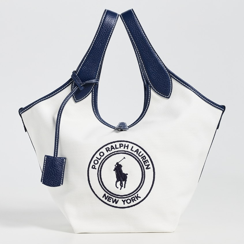 POLO RALPH LAUREN CROSSBODY BAG WHITE&NAVY BLUE in Egypt