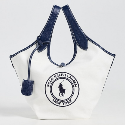 POLO RALPH LAUREN CROSSBODY BAG WHITE&NAVY BLUE in Egypt