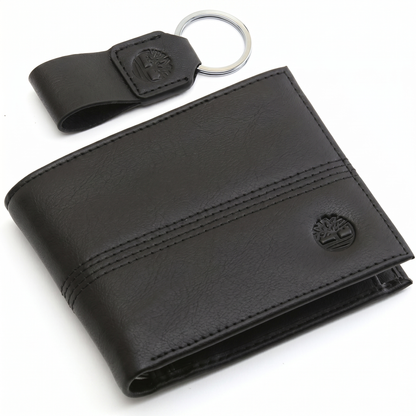 TIMBERLAND WALLET&KEY CHAIN NP0325/08 BLACK FOR MEN in Egypt