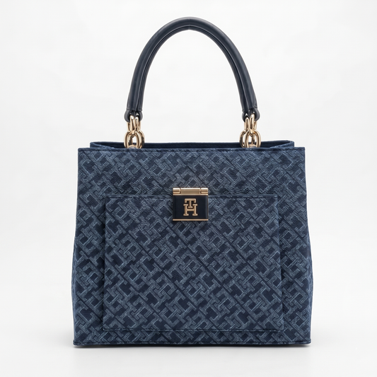 TOMMY HILFIGER CROSSBODY BAG BLUE MONOGRAM FOR WOMEN in Egypt