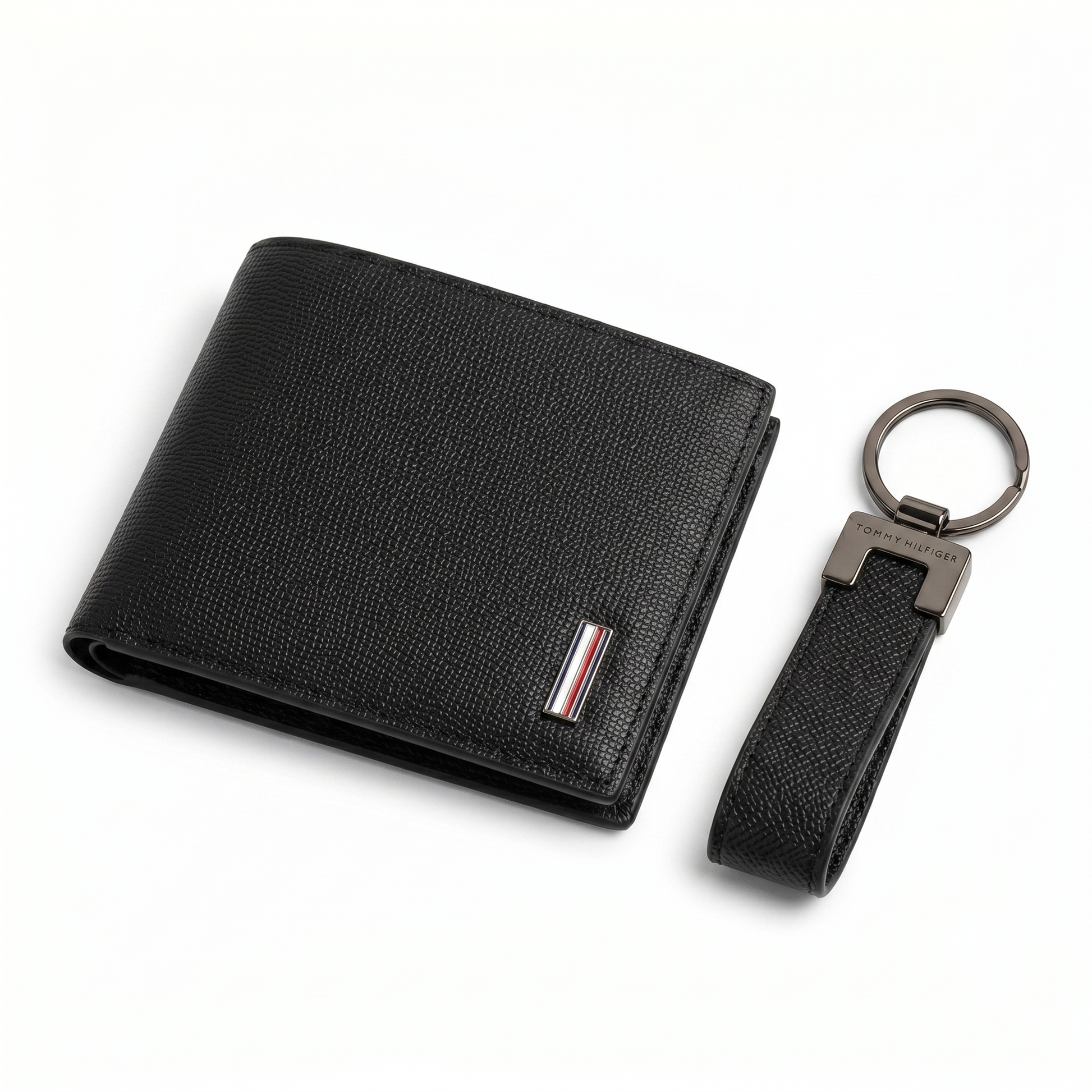 TOMMY HILFIGER WALLET&KEY CHAIN BLACK FOR MEN in Egypt