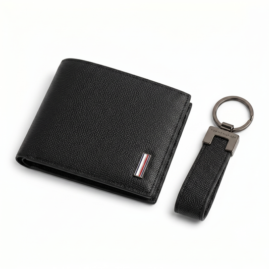 TOMMY HILFIGER WALLET&KEY CHAIN BLACK FOR MEN in Egypt