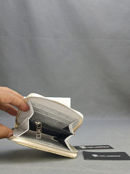 K.A-R.L L.A.G-E.R.F-E.L.D WALLET Beige FOR WOMEN