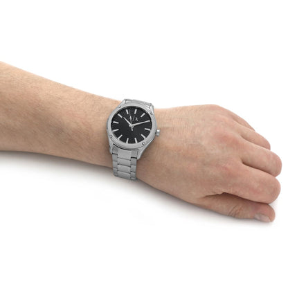 A-R-M-A-N-I E-X-C-H-A-N-G-E WATCH AX2800 SILVER FOR MEN