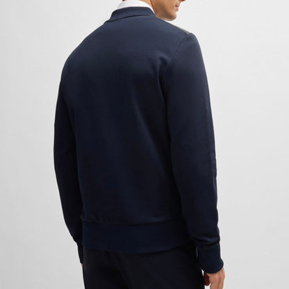 B.O.S.S ZIP-UP SWEATSHIRT WITH PADDED FRONT Black / Dark Blue Original jacket
