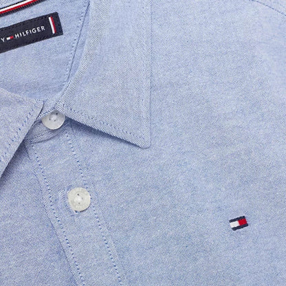 T.o.m.m.y. Stretch Oxford Cotton Slim Fit Shirt light blue