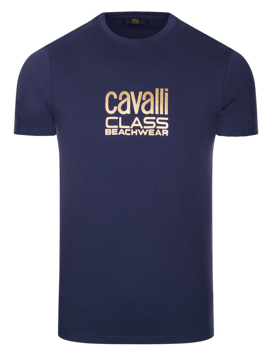 C.A.V-A.L.L.I C.L.A.S.S T-shirt White/Blue/Black - Gold