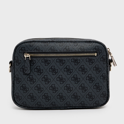 G-U-E-S-S CROSSBODY BAG BLACK MONOGRAM FOR WOMEN