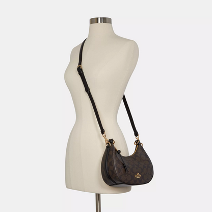 C-O-A-C-H CROSSBODY BAG C7257 BROWN&BLACK FOR WOMEN
