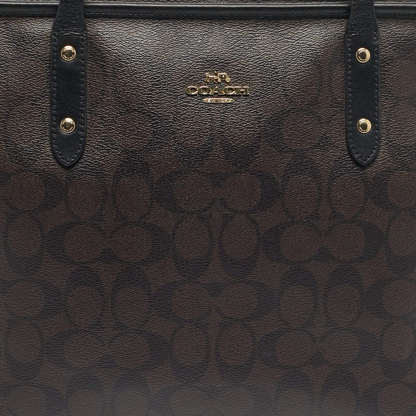 C-O-A-C-H SHOULDER BAG CCQ28 BROWN&BLACK MONOGRAM FOR WOMEN
