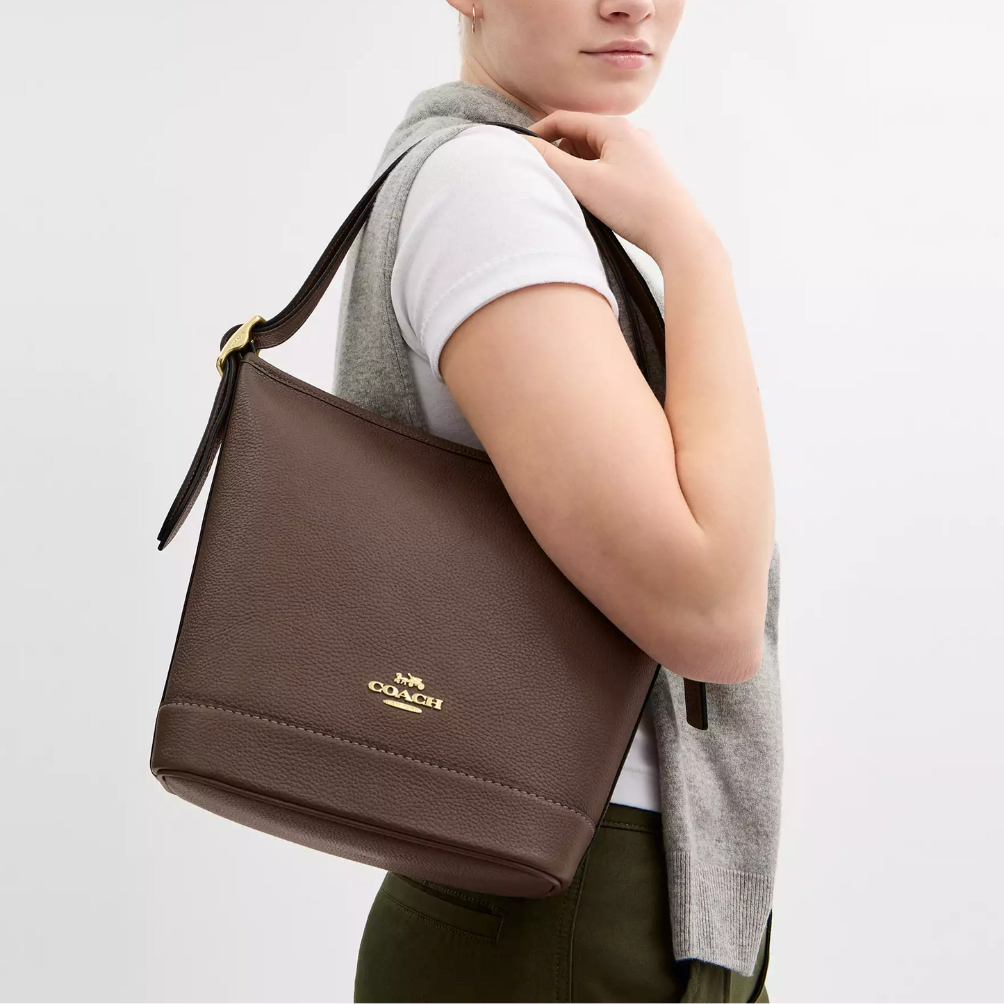 C-O-A-C-H CROSSBODY BAG CBH18 BROWN (Dark Stone) FOR WOMEN