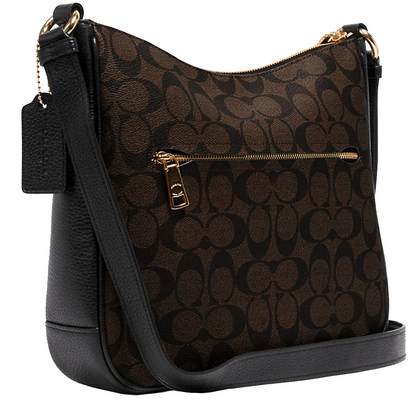 C-O-A-C-H CROSSBODY BAG C1649 BROWN&BLACK FOR WOMEN