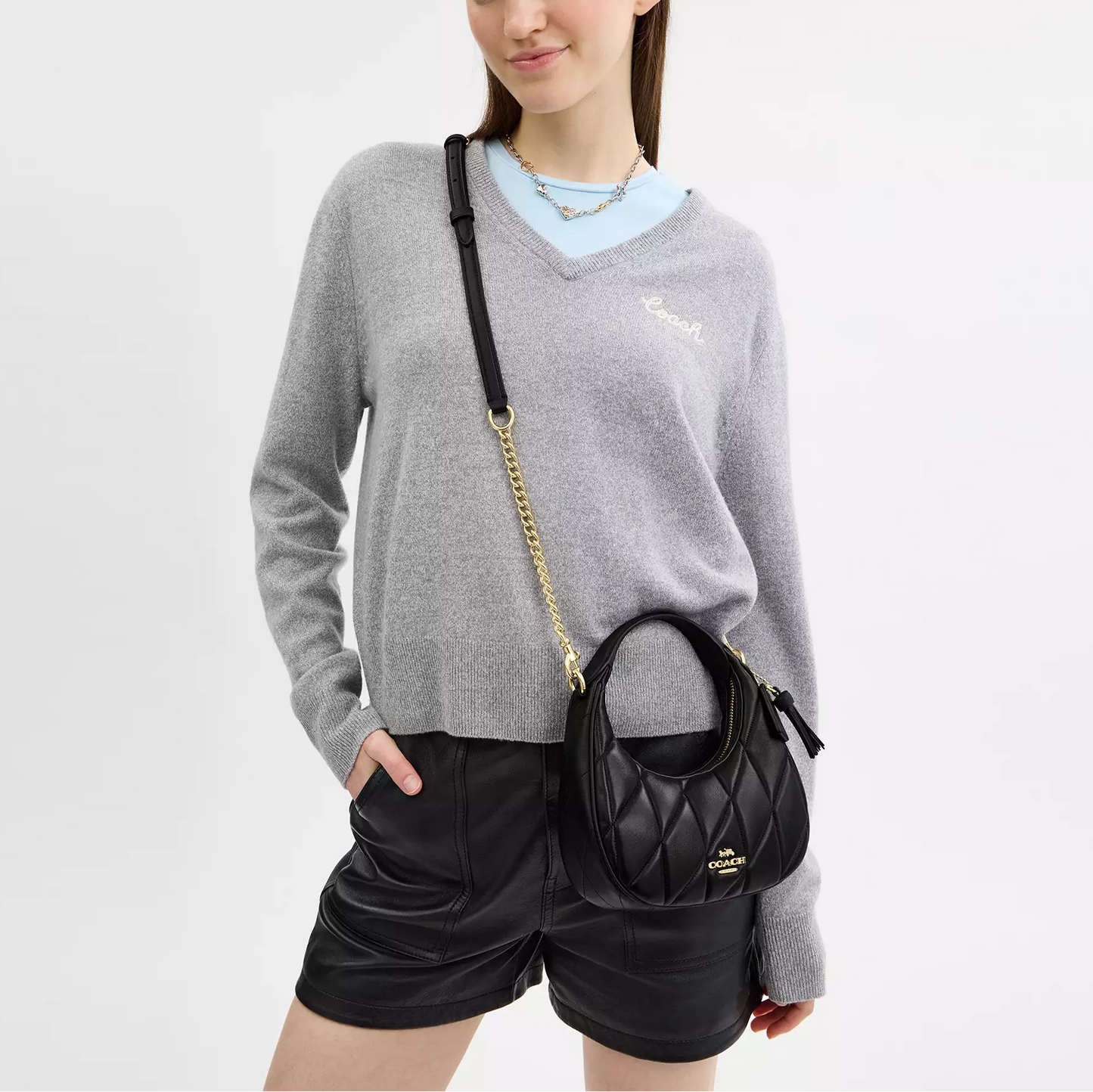 C-O-A-C-H CROSSBODY BAG CY710 BLACK FOR WOMEN