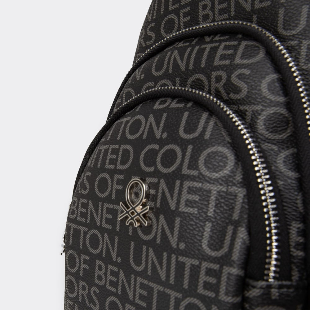 U.n.i.t.e.d C.o.l.o.r.s of B.e.n.e.t.t.o.n CROSSBODY BAG BLACK MONOGRAM FOR WOMEN