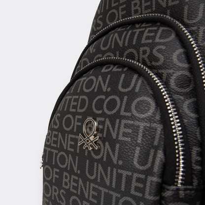 U.n.i.t.e.d C.o.l.o.r.s of B.e.n.e.t.t.o.n CROSSBODY BAG BLACK MONOGRAM FOR WOMEN