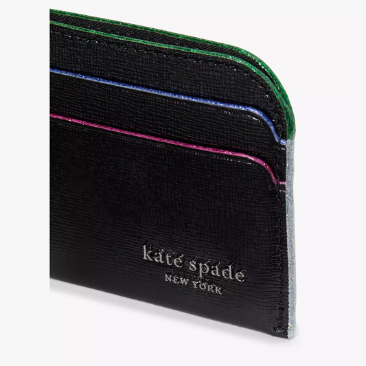 K-A-T-E S-P-A-D-E CARDHOLDER KI619 BLACK VERNE FOR WOMEN