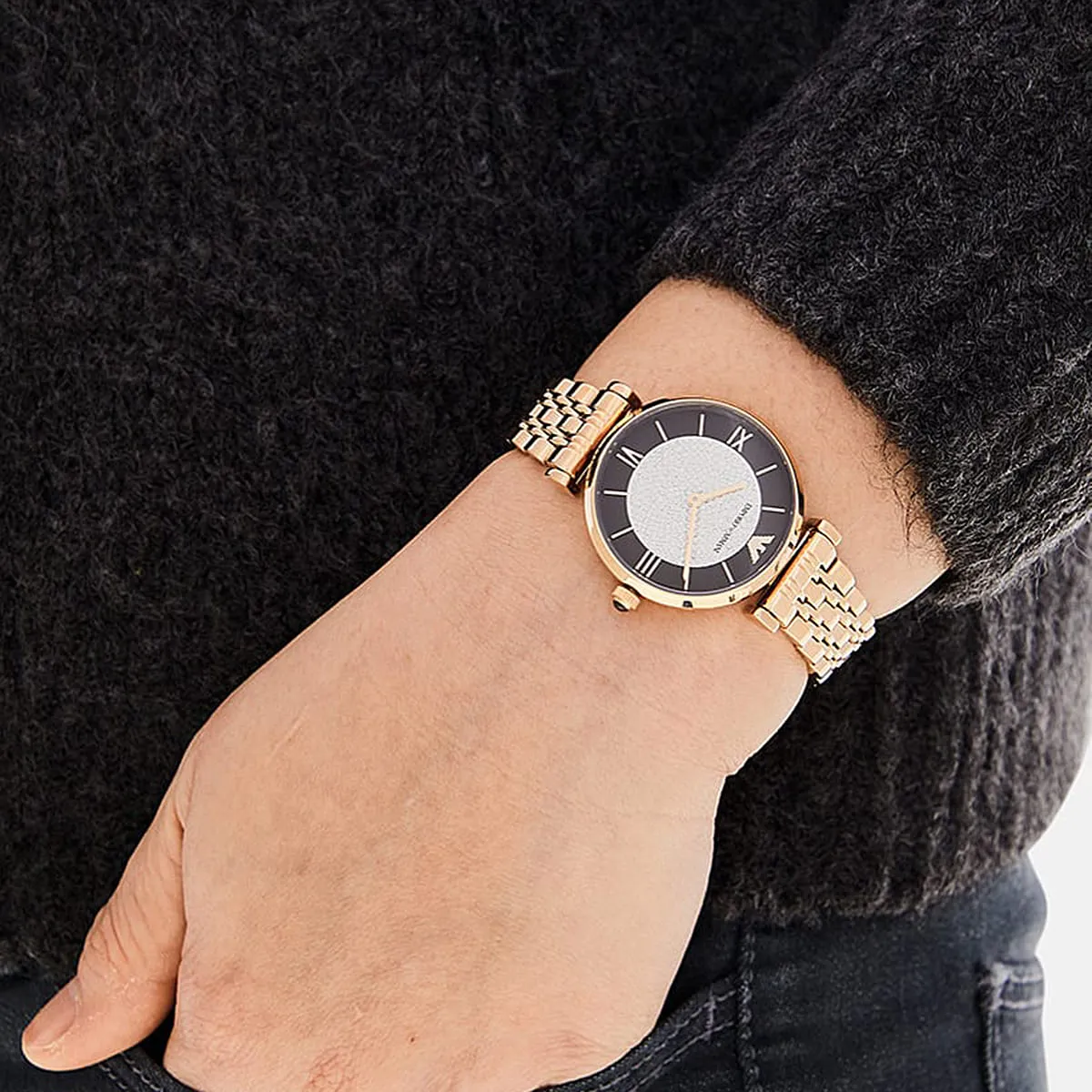 E.M-P.O.R-I.O A.R.M-A.N.I WATCH AR11402 BLACK FOR WOMEN