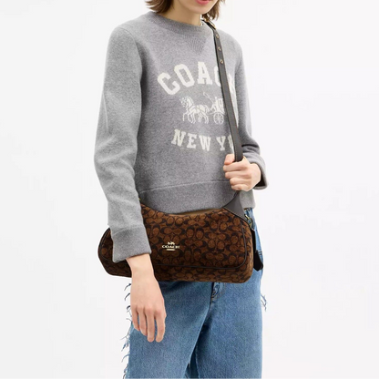 C-O-A-C-H CROSSBODY BAG CDV37 BROWN&BLACK FOR WOMEN