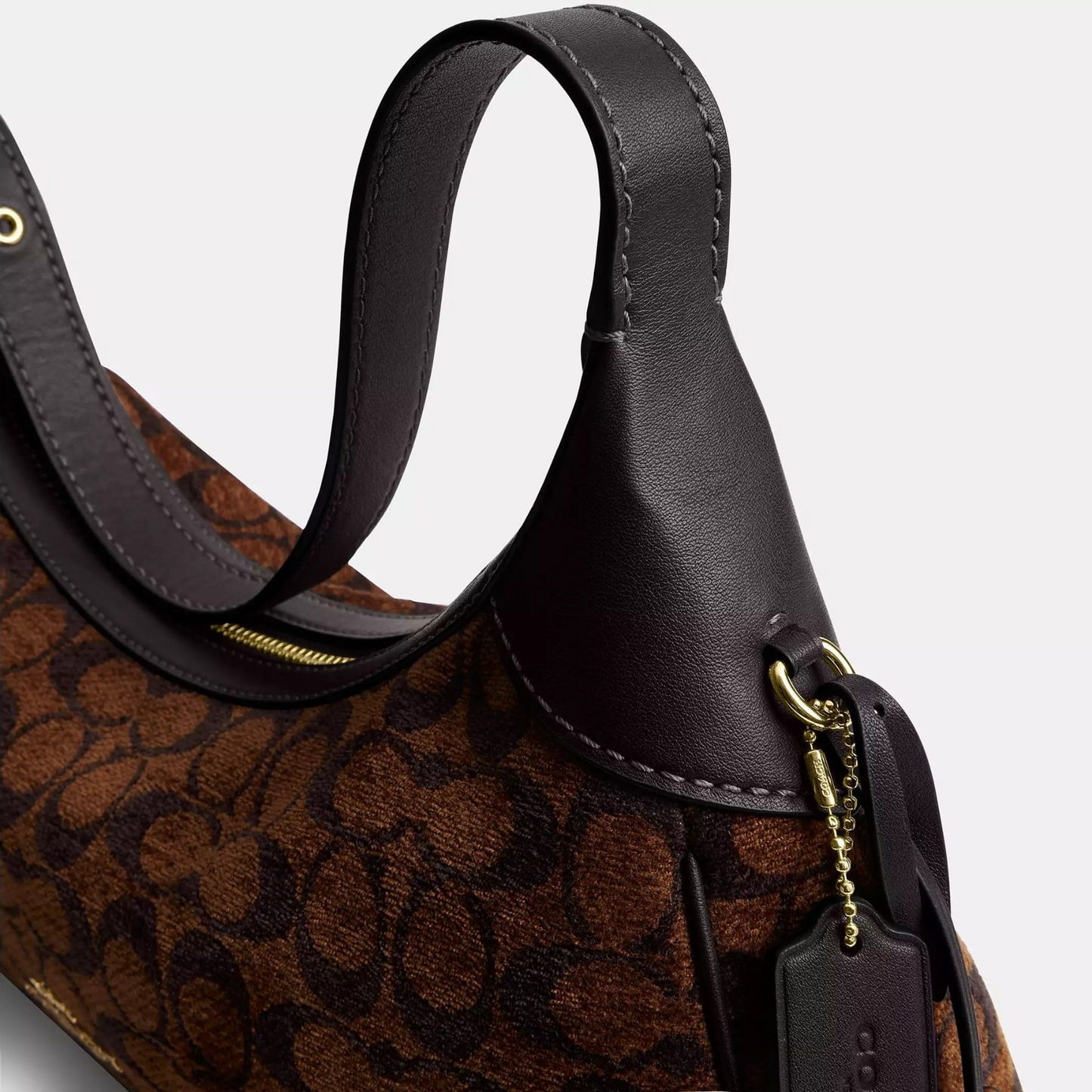 C-O-A-C-H CROSSBODY BAG CDV37 BROWN&BLACK FOR WOMEN
