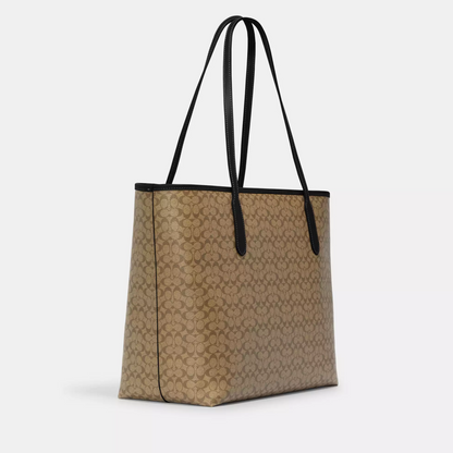 C-O-A-C-H SHOULDER BAG CJ942 KHAKI MONOGRAM FOR WOMEN