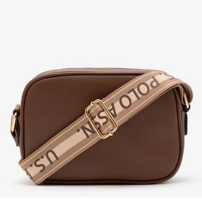 U-S P-O-L-O CROSSBODY BAG 27A278AA BROWN FOR WOMEN