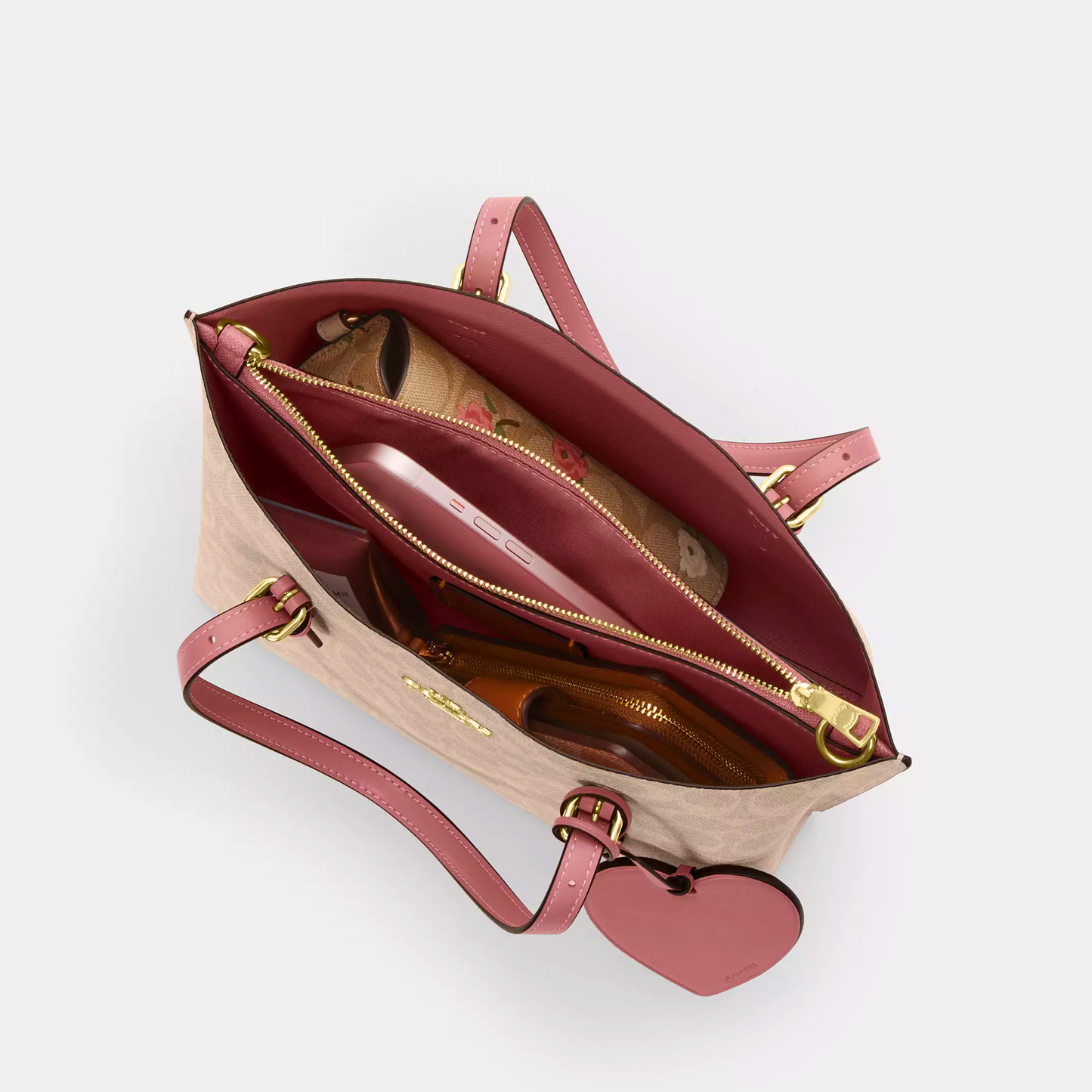 C-O-A-C-H CROSSBODY BAG CDF03 HAVAN MONOGRAM&PINK FOR WOMEN
