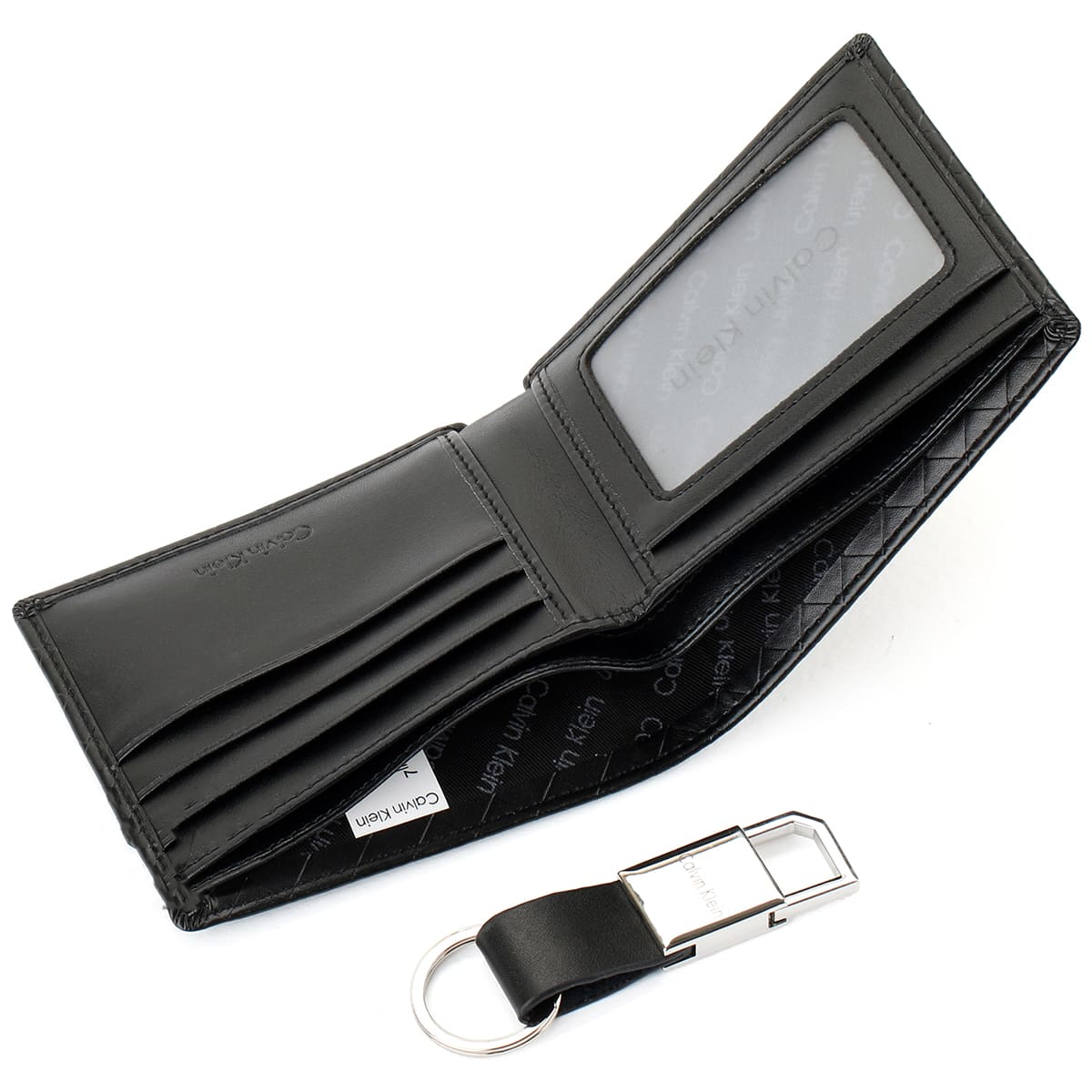 C-A-L-V-I-N K-L-E-I-N WALLET&KEY CHAIN BLACK FOR MEN