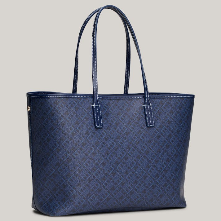 T.O.M-M.Y H.I.L.F-I.G.E.R TOTE BAG Blue MONOGRAM FOR WOMEN