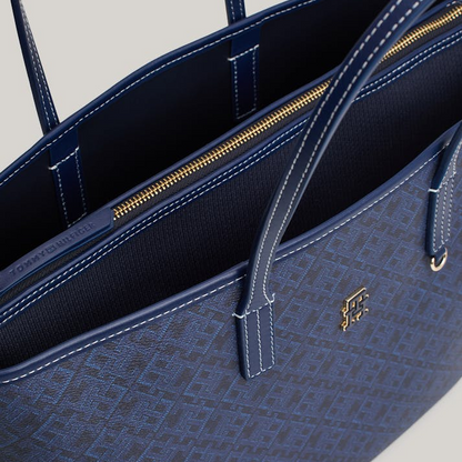 T.O.M-M.Y H.I.L.F-I.G.E.R TOTE BAG Blue MONOGRAM FOR WOMEN