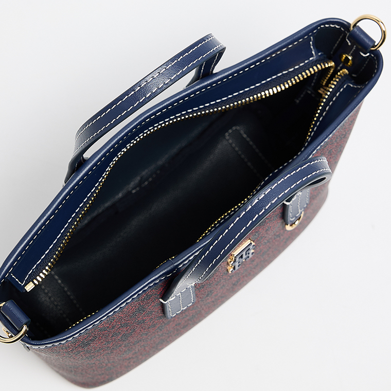 T.O.M-M.Y H.I.L.F-I.G.E.R CROSSBODY BAG Burgundy & NAVY MONOGRAM FOR WOMEN