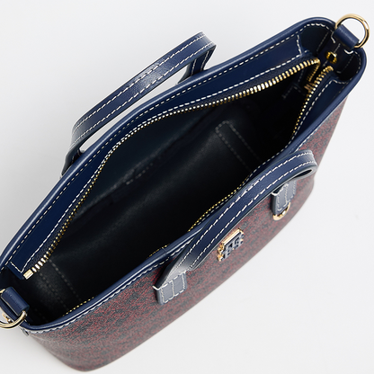 T.O.M-M.Y H.I.L.F-I.G.E.R CROSSBODY BAG Burgundy & NAVY MONOGRAM FOR WOMEN