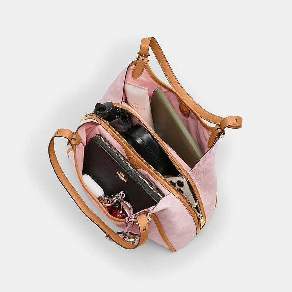 C-O-A-C-H SHOULDER BAG CEL13 PINK MONOGRAM FOR WOMEN
