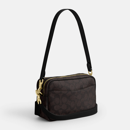 C-O-A-C-H CROSSBODY BAG CEK69 BROWN & BLACK MONOGRAM FOR WOMEN