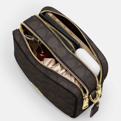 C-O-A-C-H CROSSBODY BAG CEK69 BROWN & BLACK MONOGRAM FOR WOMEN