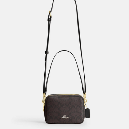 C-O-A-C-H CROSSBODY BAG CEK69 BROWN & BLACK MONOGRAM FOR WOMEN