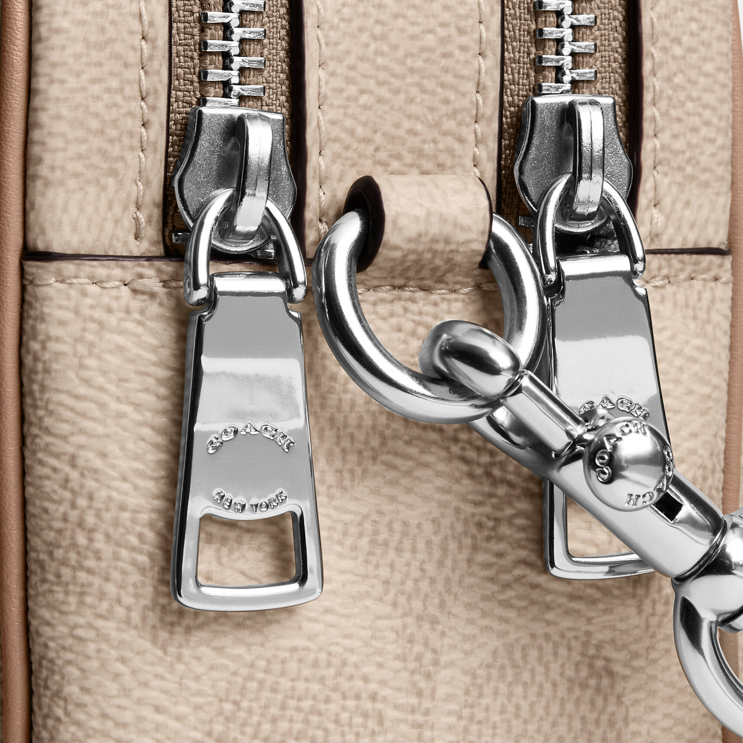 C-O-A-C-H CROSSBODY BAG CEK69 BEIGE MONOGRAM FOR WOMEN
