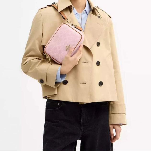 C-O-A-C-H CROSSBODY BAG CEK74 PINK MONOGRAM FOR WOMEN