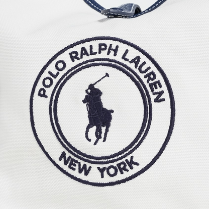 P-O-L-O R-A-L-P-H L-A-U-R-E-N CROSSBODY BAG WHITE&NAVY BLUE