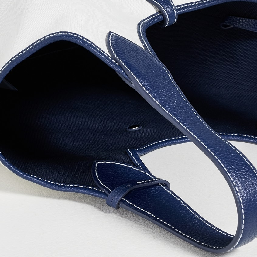 P-O-L-O R-A-L-P-H L-A-U-R-E-N CROSSBODY BAG WHITE&NAVY BLUE