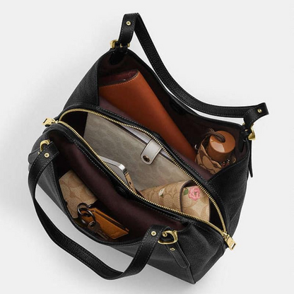 C-O-A-C-H SHOULDER BAG CAQ87 BROWN&BLACK MONOGRAM FOR WOMEN