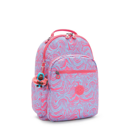 K.I.P.L.I-N.G BACKPACK KI5210 WAVY PINK BLUE