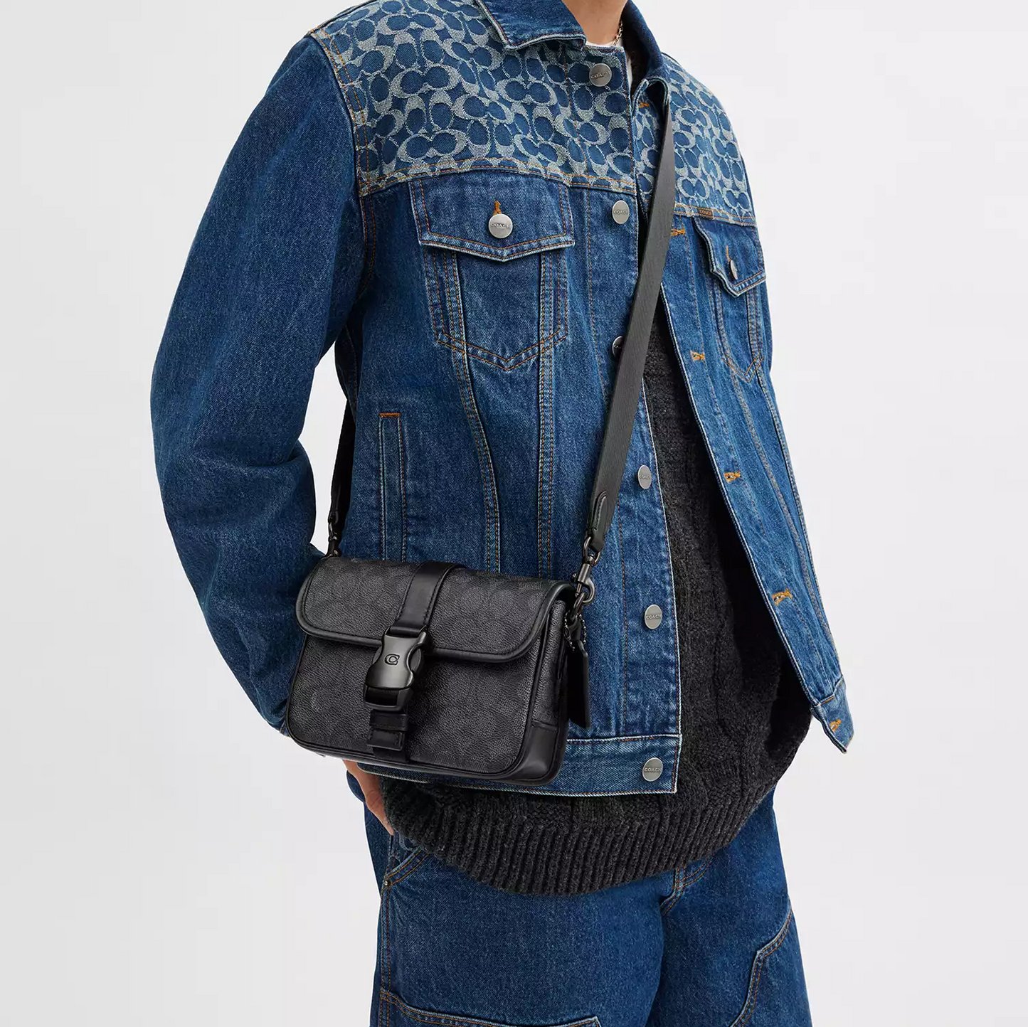C-O-A-C-H CROSSBODY BAG CY990 BLACK FOR MEN