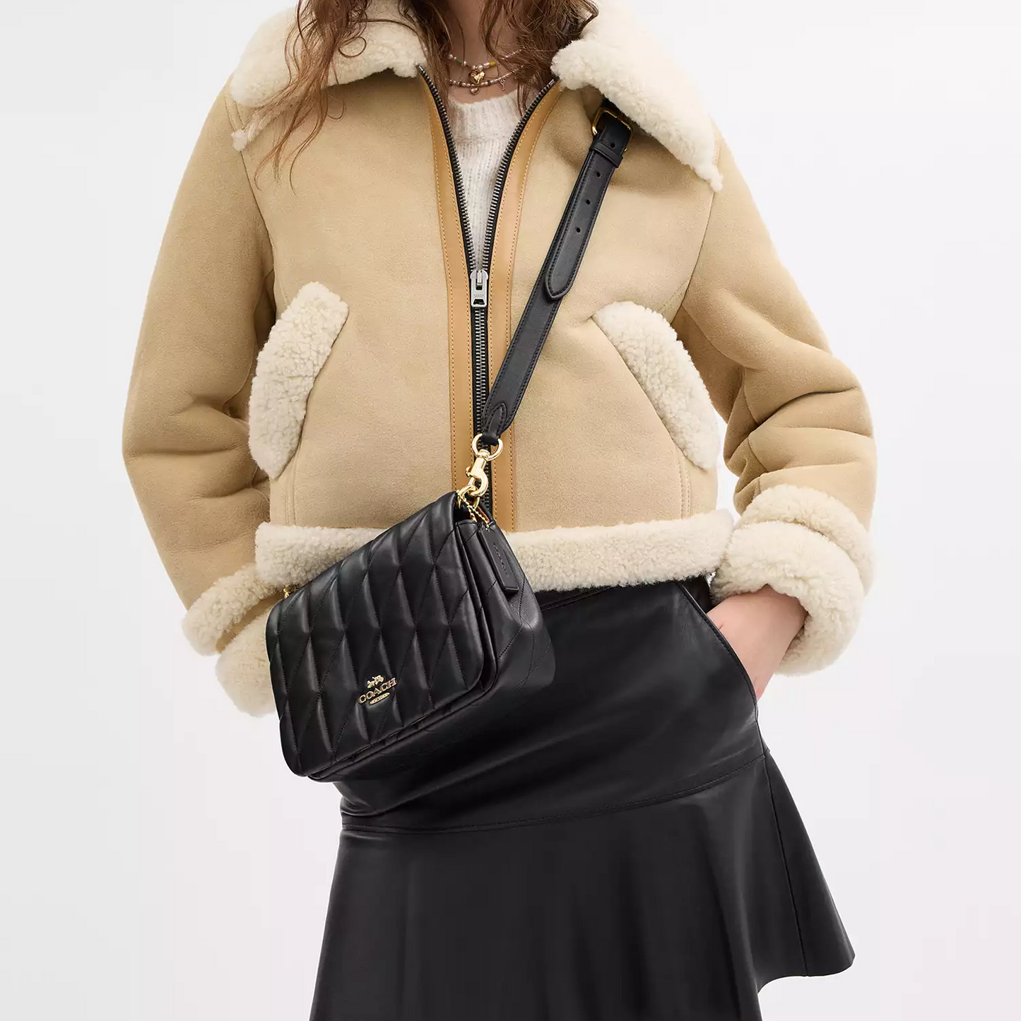 C-O-A-C-H CROSSBODY BAG CY663 BLACK FOR WOMEN