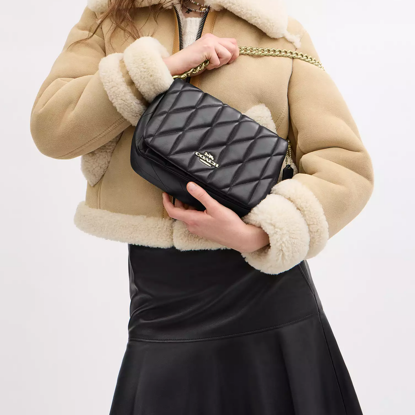 C-O-A-C-H CROSSBODY BAG CY663 BLACK FOR WOMEN