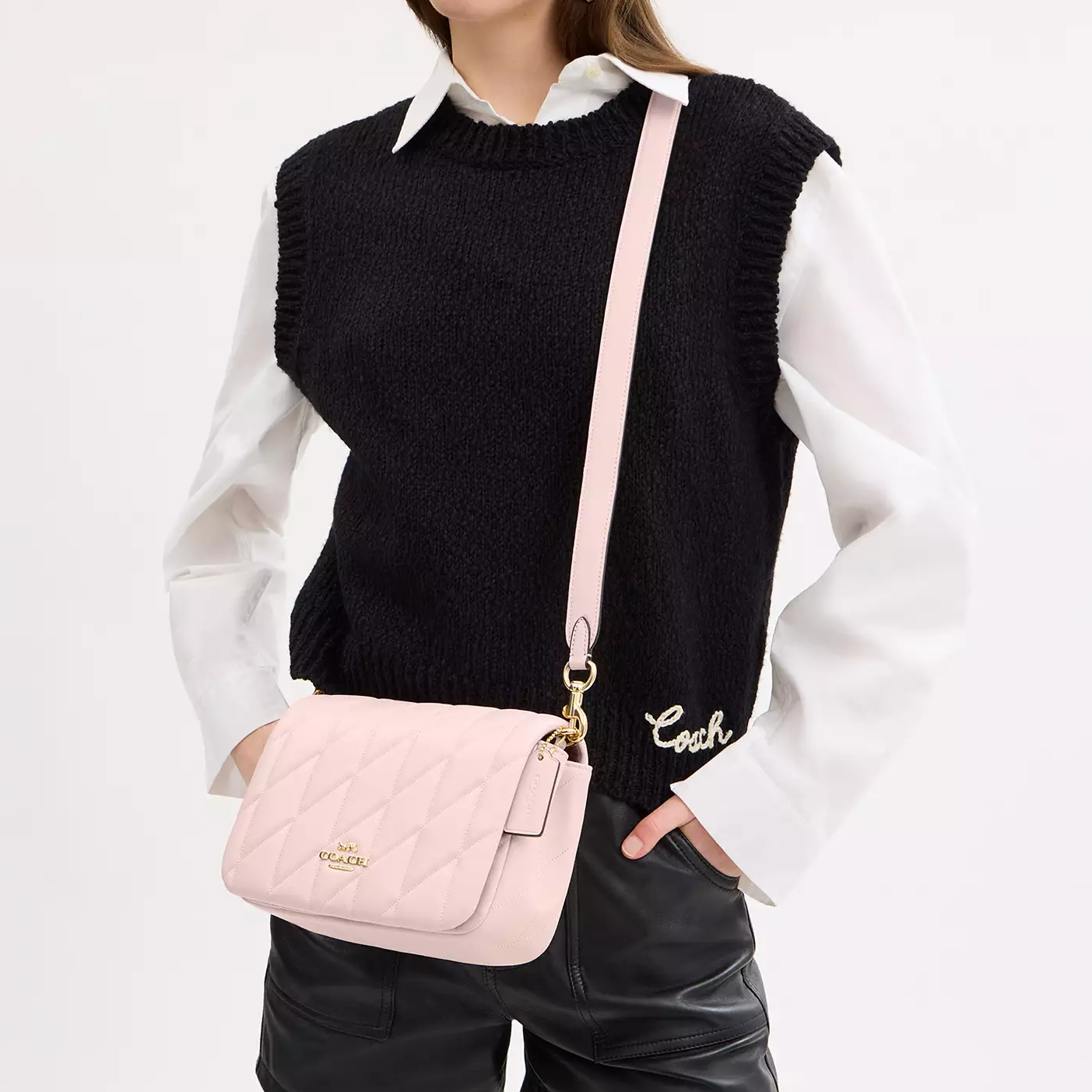 C-O-A-C-H CROSSBODY BAG CY663 PINK(Blush) FOR WOMEN