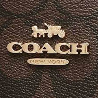 C-O-A-C-H SHOULDER BAG 5696 BROWN&BLACK MONOGRAM FOR WOMEN