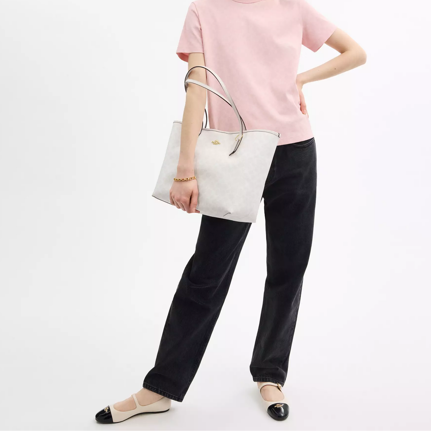 C-O-A-C-H SHOULDER BAG 5696 OFF WHITE MONOGRAM FOR WOMEN