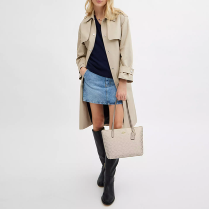 C-O-A-C-H SHOULDER BAG CW396 GOLD MONOGRAM (Gold/Champagne  Multi) FOR WOMEN