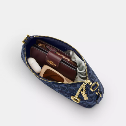 C-O-A-C-H SHOULDER BAG CFN74 NAVY MONOGRAM FOR WOMEN