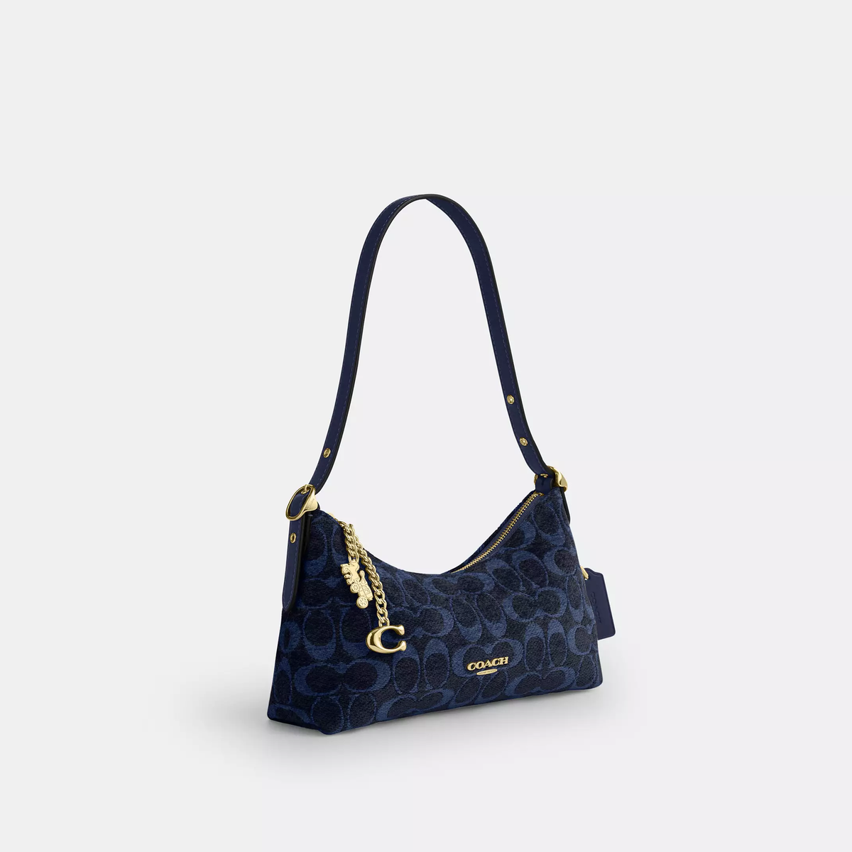 C-O-A-C-H SHOULDER BAG CFN74 NAVY MONOGRAM FOR WOMEN